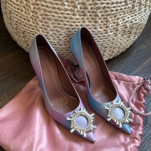 Amina Muaddi Shoes - Amina Muaddi - Fairy Tale begum brooch pointed toe